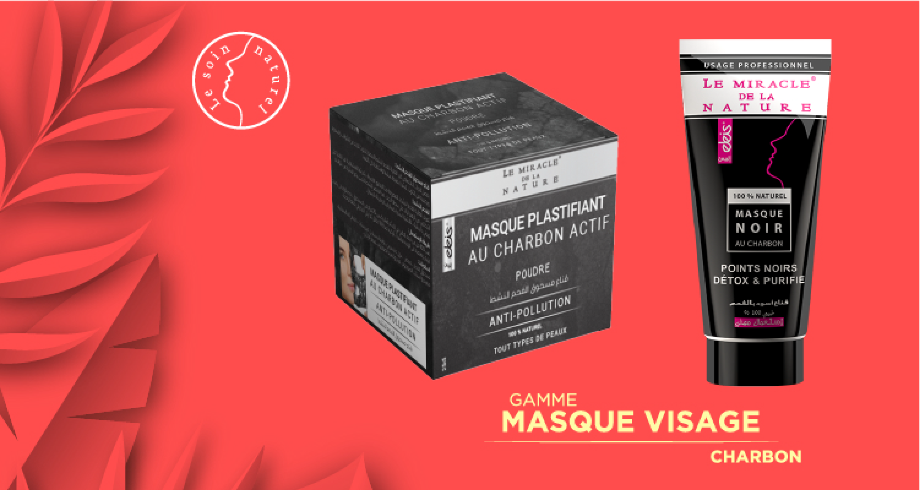 Gamme Masque Visage Charbon